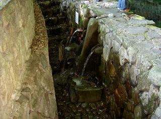 ここで水を汲んで、いただくことができます